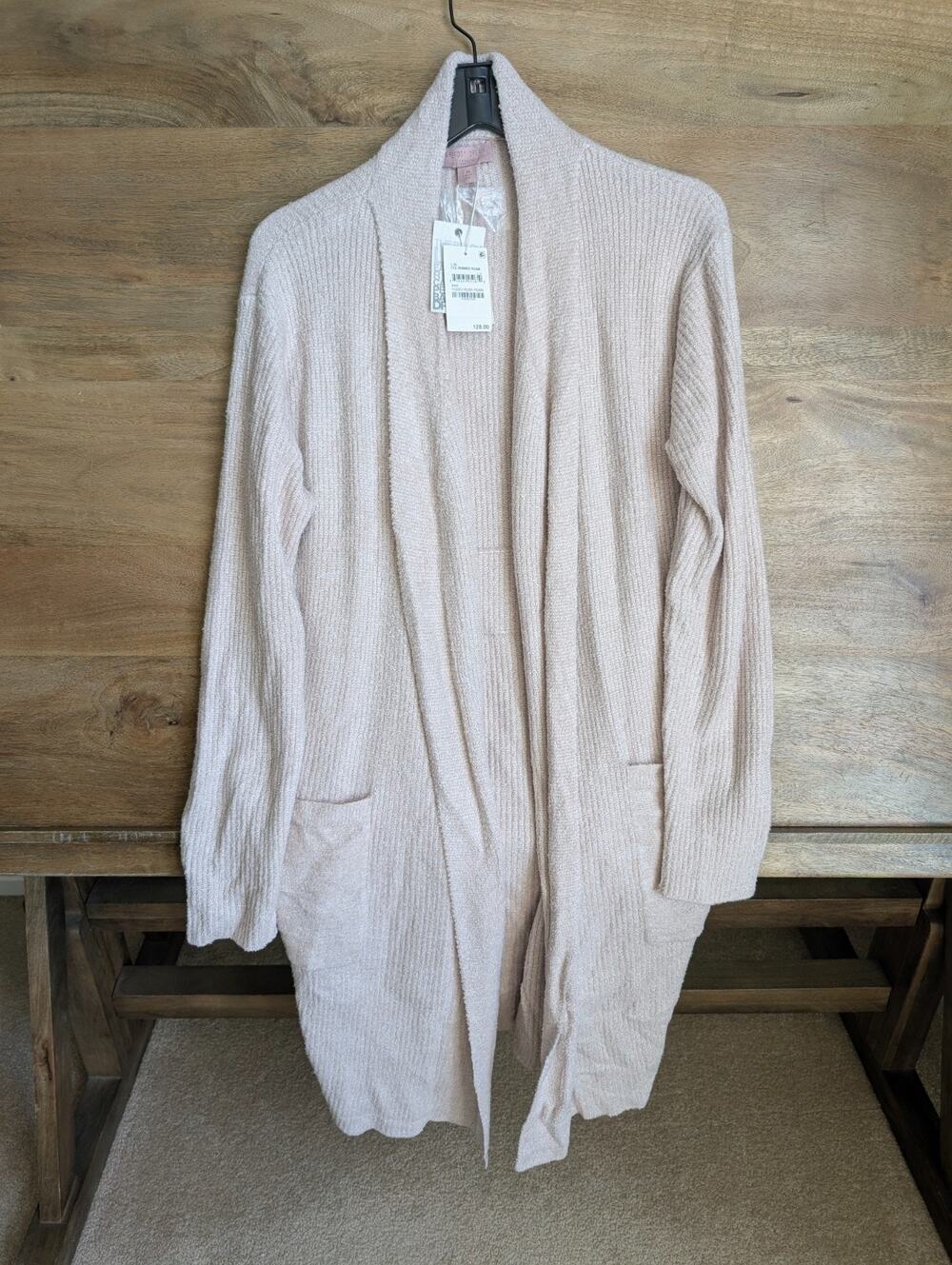 NWT Barefoot Dreams CozyChic Lite Ribbed Robe Cardigan Womens L/XL Faded Rose
